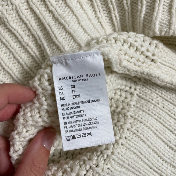American Eagle white knit sweater - Picture 5 of 6